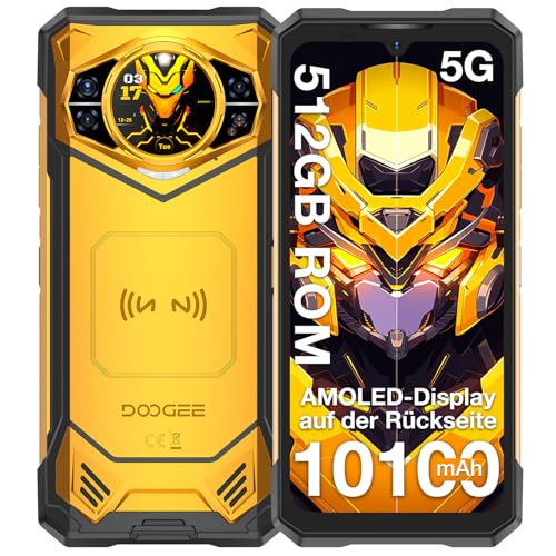 DOOGEE S200X Móvil Resistente 5G, 32GB RAM + 512GB ROM(2TB) DDR5,10100mAh 100MP+20MP Visión Nocturn 6.72”FHD+120Hz Teléfono Movil Todoterreno Android 14 Pantalla Trasera AMOLED de 1,32/WIFI6/GPS/NFC