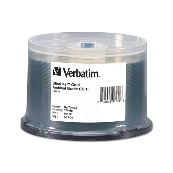 UltraLife Ver96159 CD-R, Archivqualität, mit Markenoberfläche, 700 MB, 52X