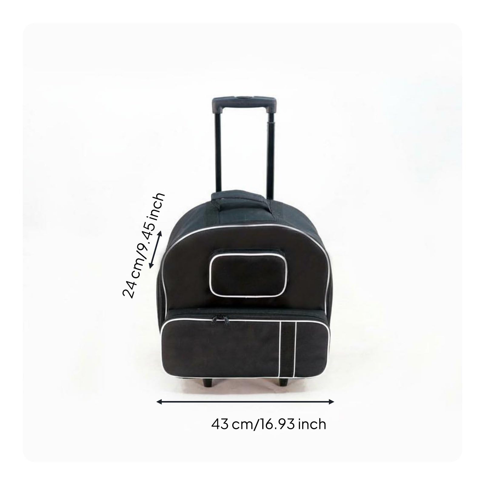 Zaino Porta Rullante Manico Telescopico Accessorio Musicale Spallacci Comodi per Viaggio