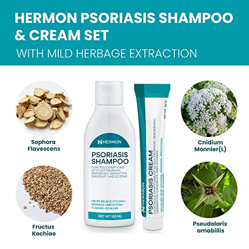 Psoriasis Cream Shampoo Set, Psoriasis Scalp Treatment, Seborrheic Dermatitis Shampoo, Soothe Dry Skin & Inflammationï¼Treat Itchy & Dandruff (30g + 120ml) - Image 7