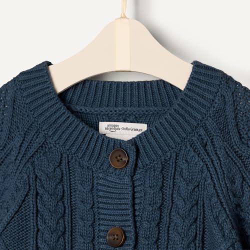 Image of Amazon Essentials x Sofia Grainge Unisex Toddlers and Babies' Cable Knit Cotton Fisherman Cardigan Sweater