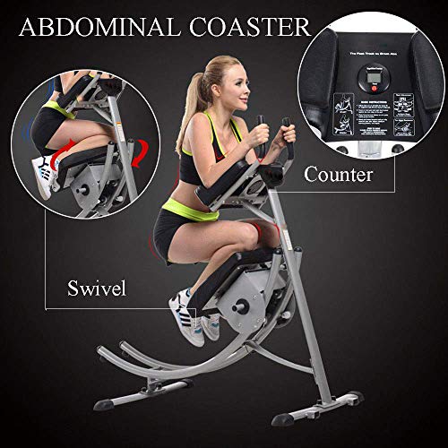 Image of Dolphy Abdominal Coaster Fitness Equipment, Workout Machine Ab Exerciser for Home Use, Black