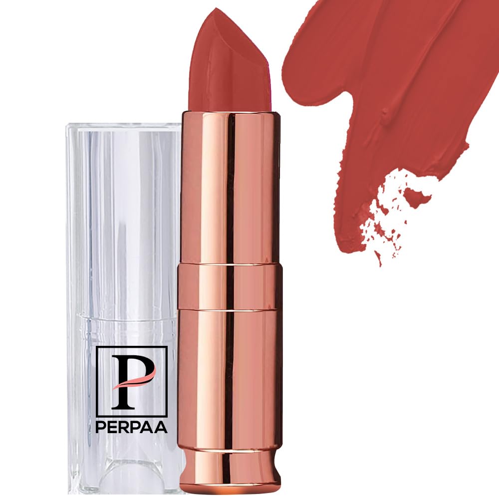 PERPAA Antique Velvet Smooth Texture Matte Finish Lipstick for Women Enriched Shea Butter, Vitamin- E & Jojoba oil (Rust Orange)-picture-55