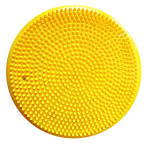 Image of AppleRound Inflated Wobble Cushion with Hand Pump, Air Stability Board (Extra Thick), Core Balance Disc for Adults, Sensory Wiggle Seat for Kids, Flexible Seating for All Age, 13.5in / 34cm Diameter