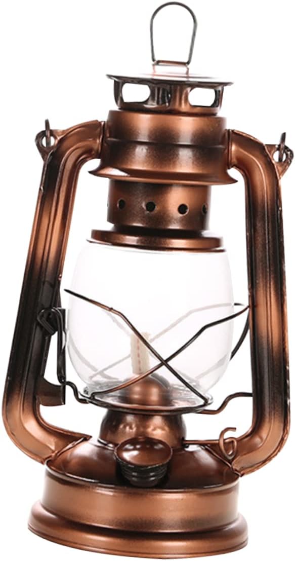 ABOOFAN 1pc Vintage Kerosene Lamp Retro Iron Lantern for Outdoor Camping and Home Decor Sturdy Hanging Light for Bar and Garden Creates Festive Atmosphere