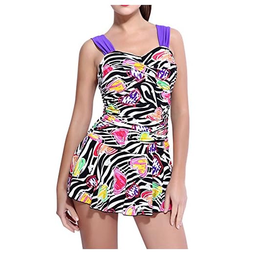 MISSMAO 50-tals vintage push-up en del klänning tankini bohemiska badkläder tryckt blommor baddräkt, stil3, 40 SE