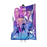 K-Pops Demons Hunters Manta mullida para sofá, manta de sofá K-POP Merch, Hun-Trix RU Mi sa Ja Boys de Rpy Ti Ger para adultos y niños, 75 x 100 cm, regalo de cumpleaños y Navidad (B)