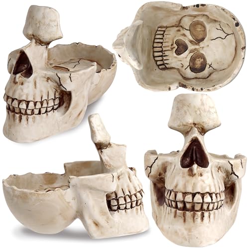 Soporte para gafas de calavera blanco READAEER expositor de mesa 5