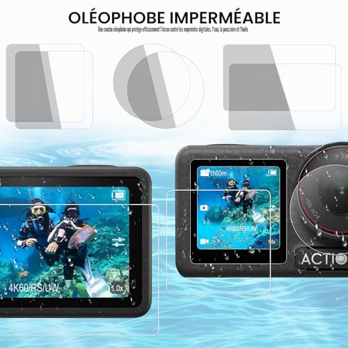 Veftsvy Étui de Transport pour DJI Osmo Action 5 Pro/Action 4/Action 3, Sac de Rangement, Mini Sac De Transport pour Accessoires DJI, avec Couvercle D'objectif, Écran et Film de Protection D'objectif – vue 7