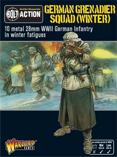 Bolt Action German Grenadiers in Winter Clothing, 28mm Wargaming Miniatures