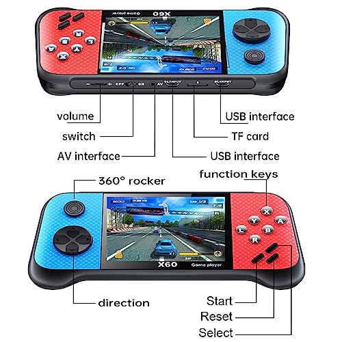 Retro Handheld Game Console For Kids Adults, Mini Game Player Preload 4849 Games, 3.5'' Display Portable Game Machine With 2 Gamepads, Support 2 Players Save Progress And Connect To Tv #TOP6