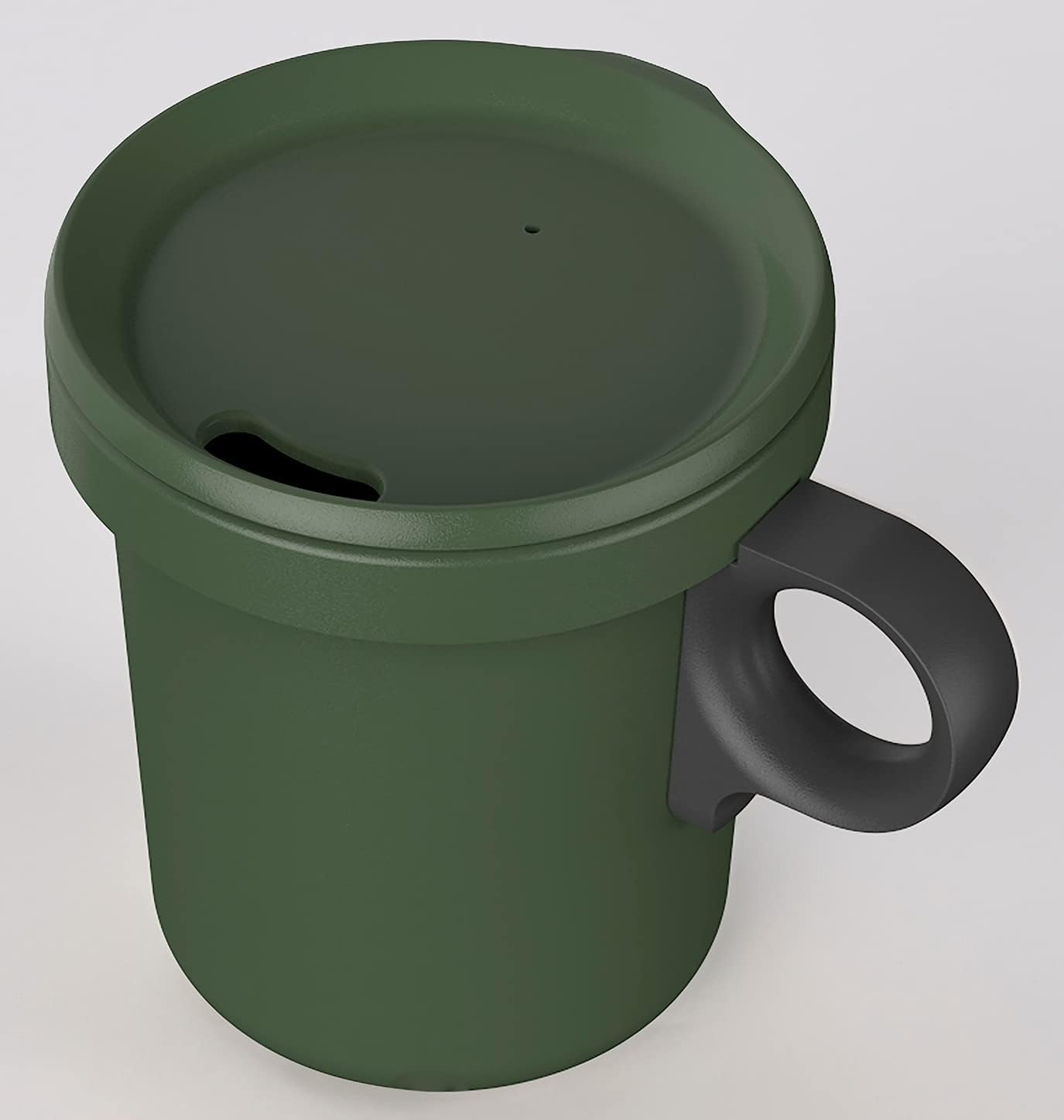 Object Made in Japan Enamel Hook Mug, 12.2 fl oz (360 ml), Khaki Black