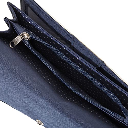 Nautica Womens The Perfect Carry All Money Manager Wallet Oraganizer With Rfid Blocking Wallet, Indigo/Bone/Sand, One Size Us #TOP4