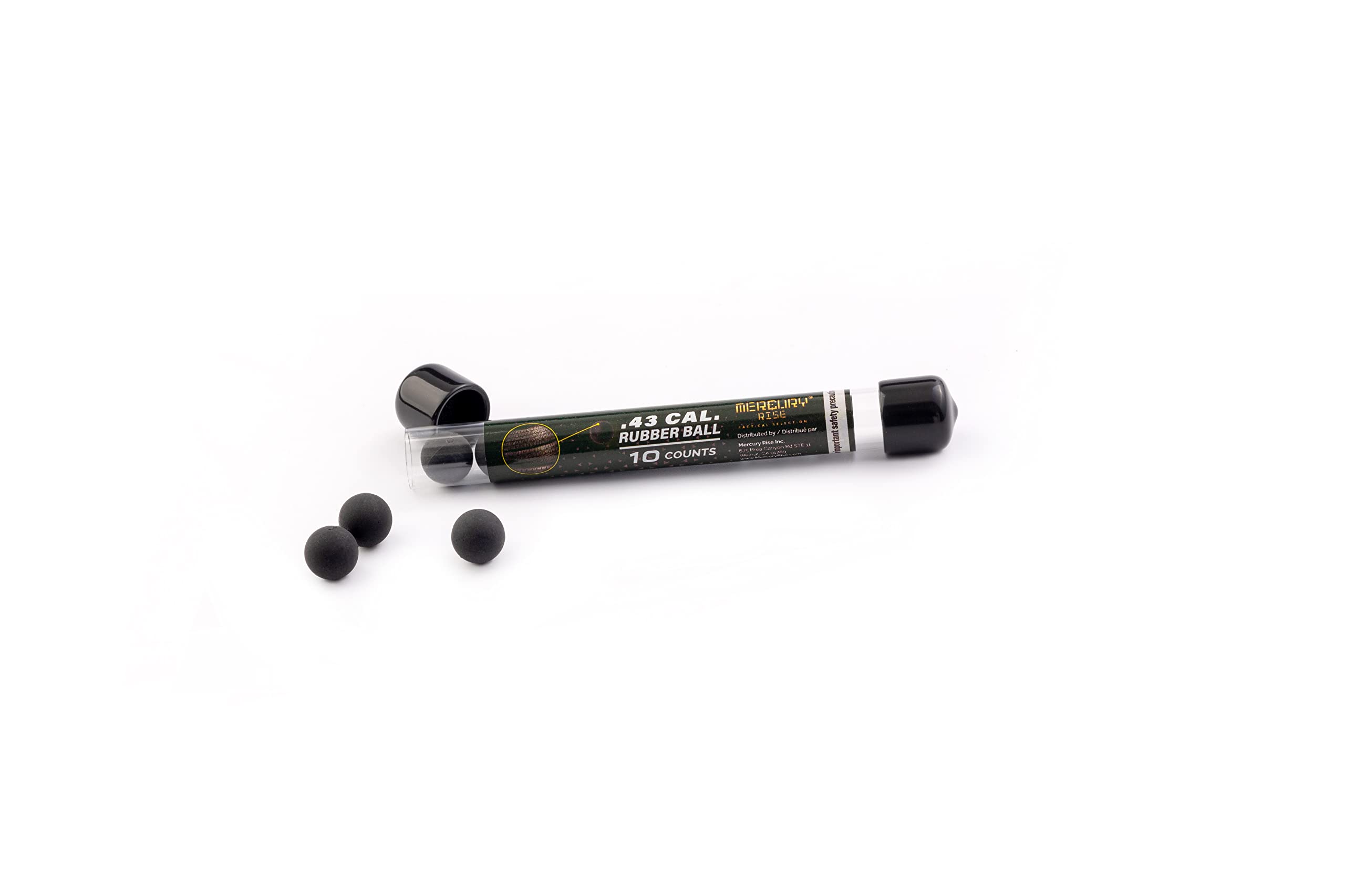Mercury Rise Self Defense Rubber Ball Ammo for Training Pistol Paintball Gun
