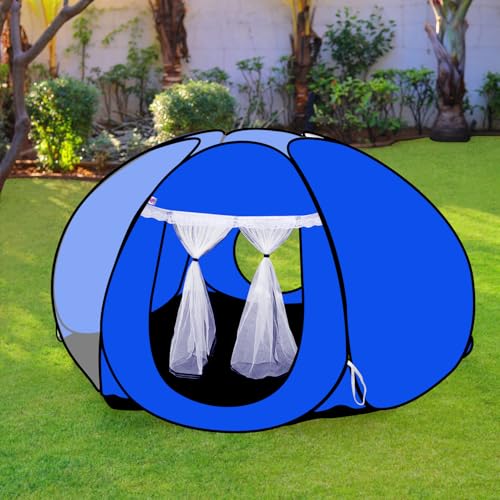 Image of Foldable Kids Play Tent House | Pop-Up Star Pattern Playhouse for Boys & Girls (Multi-Color) | Indoor & Outdoor Fun Tent - Easy to Set Up & Store