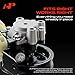 A-Premium Power Steering Pump, with Pulley & Reservoir, Compatible with Dodge Dakota 2000-2004 V6 3.7L/V8 4.7L, Durango 2000-2003 V8 4.7L,Power-Tech Engine, Replace # 52106253AD