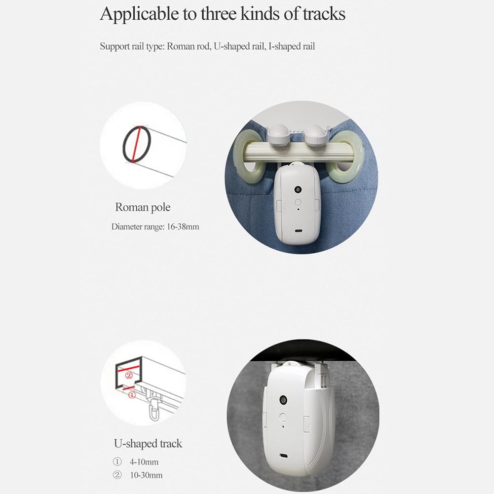 Podwójne TUYA inteligentne zasłony ZigBee Robot Roman Rod Track/T/U-Rail Tracks 3w1 automatyczny otwieracz do zasłon silnik zasłony