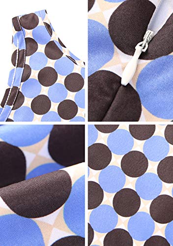 EFOFEI Womens Floral Printed Sleeveless Vintage Swing Summer Midi Party Retro Dress4