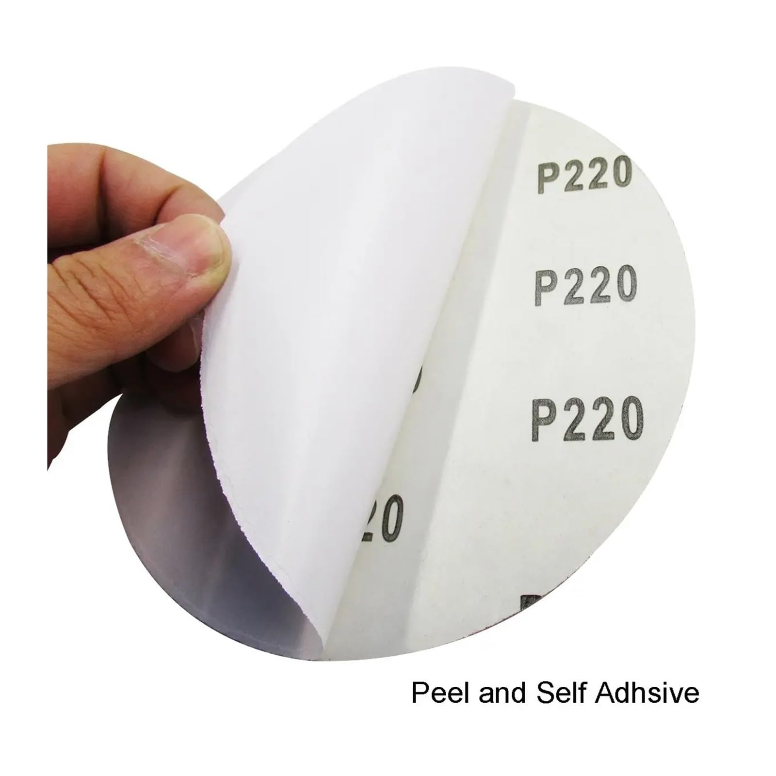 100 pezzi da 5 pollici 6 dischi abrasivi in ossido di alluminio autoadesivo 40-2000 carta vetrata for la molatura e lucidatura auto in metallo per Levigatrice(40)