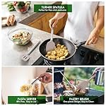 HOTEC 446°F Heat Resistant Silicone Kitchen Utensils, Cooking Utensil Set, Spatula Set, BPA Free, Kitchen Gadgets, With Stainless Steel Utensils Holder, Dishwasher Safe 14pcs Khaki - Image 3