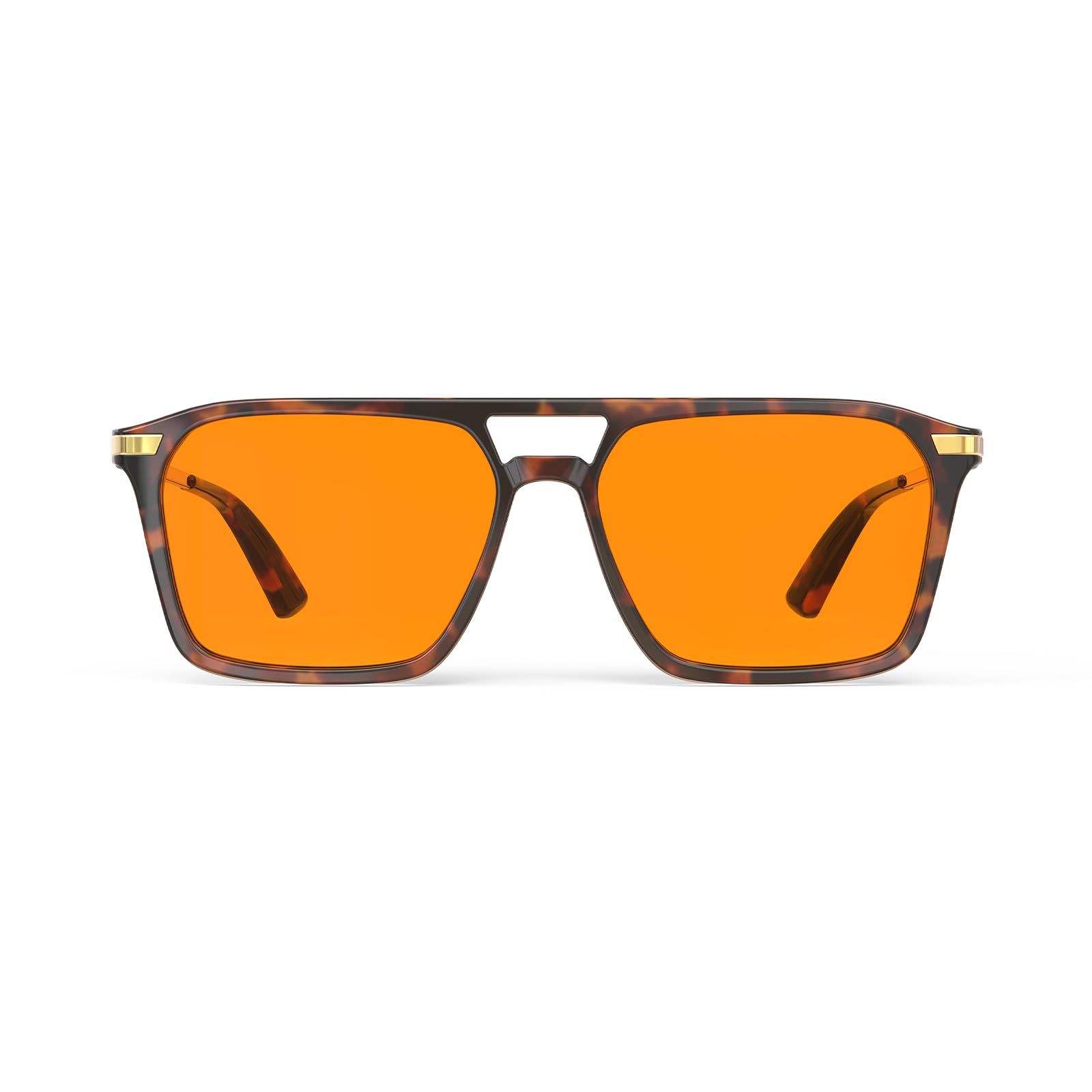Goiteia 100% Orange Blue Light Blocking Glasses-Amber Tint Gaming Glasses for Better Sleep/Eyes Strain/Light Sensitive-Ultra Light & Spring Hinges for Better Comfort