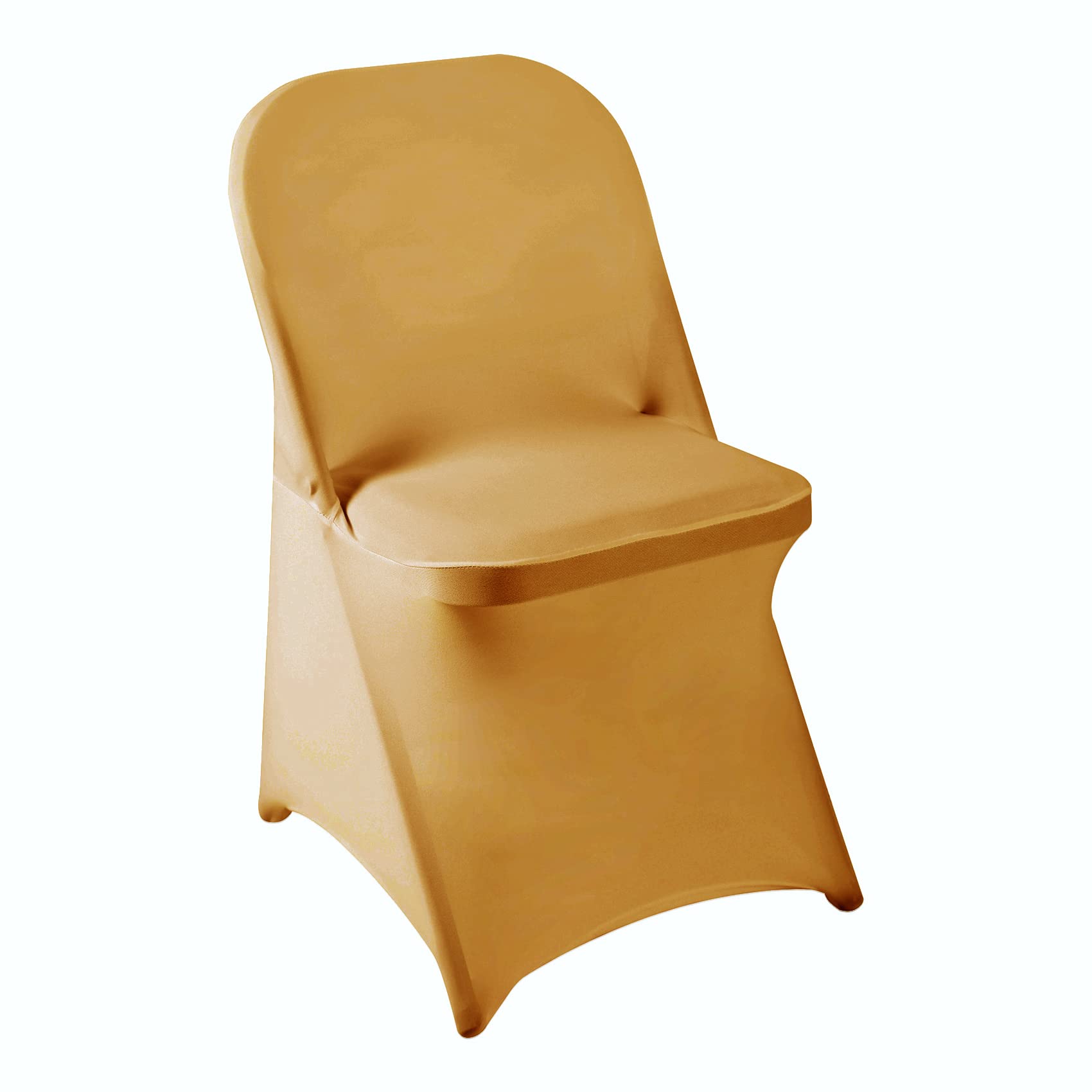 Fundas de silla plegables para fiestas, 36 piezas, fundas universales doradas de elastano para sillas plegables, fundas elásticas para sillas ajustables para bodas, fiestas, banquetes,