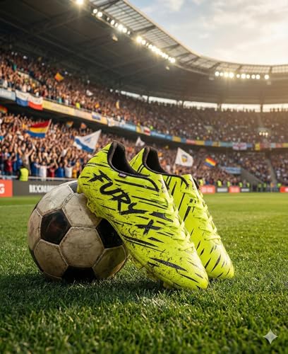 Image of XXUMA Unisex Faux Leather TPU Sole Football Shoes Durable Lightweightand Enhanced Grip