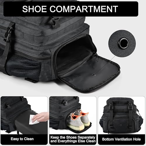 Image of LHI Tactical Military Backpack for Men and Women 25L /35L Army Assault Pack Bag Small Rucksack with Bottle Holder