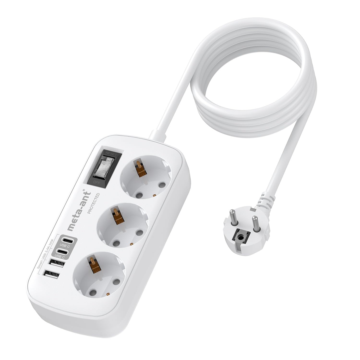 Meta-ant Steckdosenleiste mit USB