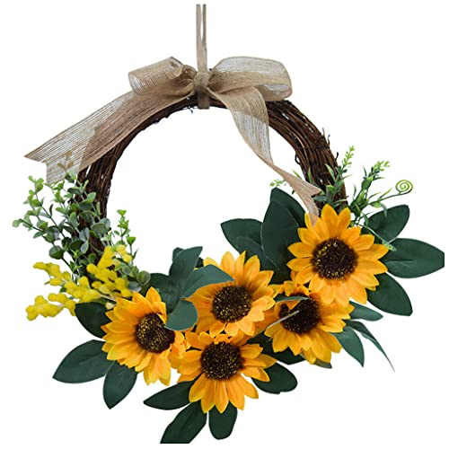 Couronne de tournesol d'automne pour décoration de table
