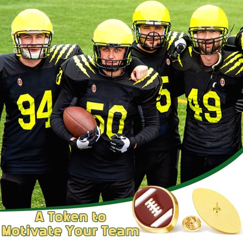 Image of Tondiamo 24Pcs Sports Lapel Pin for Team Gift 3 /4 inch Brooch Decor | Team Gift for Coaches Players, Basketball Baseball Softball Football Volleyball Enamel Pin, Sports Party Decor, Game Awards