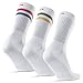 Produktbild DANISH ENDURANCE Performance Crew Socken, Mehrfarbig Retro (1 x Roter/blauer Streifen, 1 x Weiß, 1 x Grüner/gelber Streifen - 3 Paare, Gr.- EU 43-47