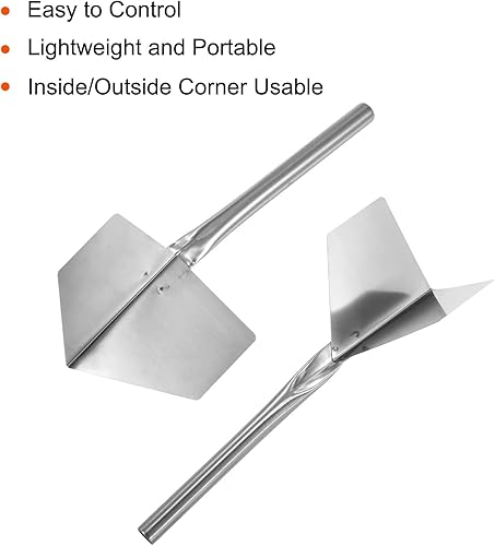 Miniatura 4 de uxcell Paletas interiores y esquinas de 2.7 pulgadas de acero inoxidable para paneles de yeso de 2.7 pulgadas, 2 juegos