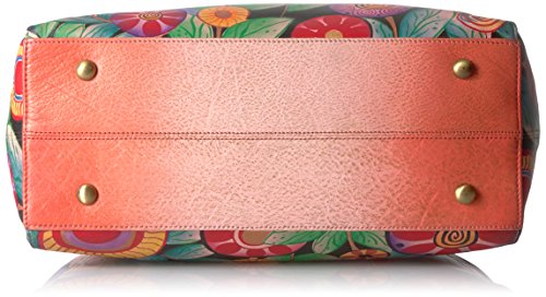 Anna By Anuschka Womens Anna Anuschka, Handpainted Leather Slouch Tote Bag-Village Of Dream Shoulder Handbag, Village Dream, One Size Us #TOP3