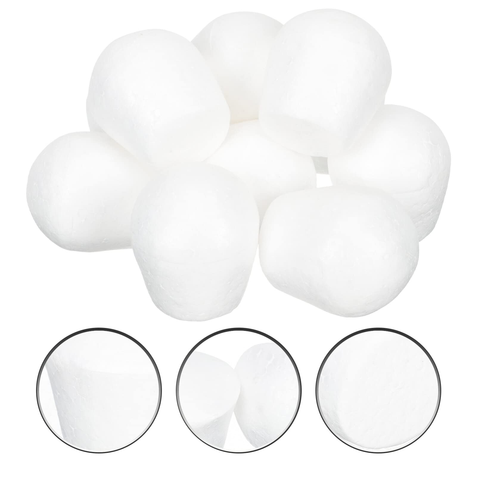 20pcs Foam Cupcake, White Foam Cake Model Muffin Cakes Polystyrene Foams Cupcake Decorating Practice Models for Wedding Display Window Decorating L