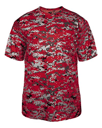 Badger Sport Adult 4XL Red Digi-Camo Moisture Wicking Jersey Uniform Shirt