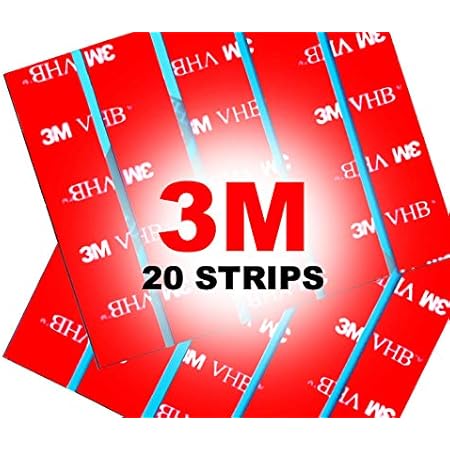 20 Pack Double Sided Sticky Pads (20-PCs 90mm x 15mm), Number Plate Sticky Pads Waterproof Double Sided Tape, Double Sided Foam Pads, Heavy Duty Number Plate Fixing Pads