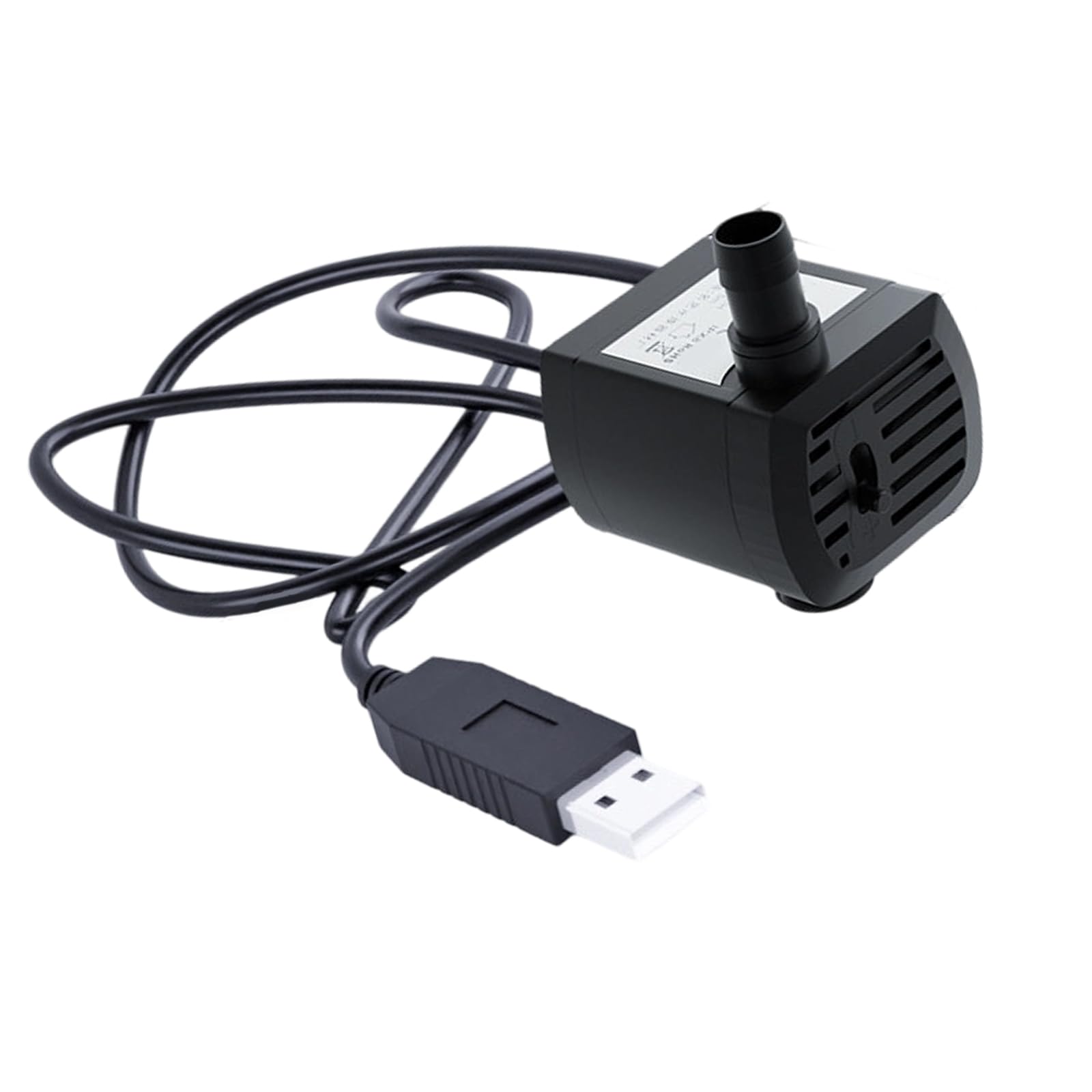 Quiet Brushless 5V USB Fountain Water Pumping Submersion Replacement for Aquarium Fish Container Hydroponics Fountain Tiny Immersible