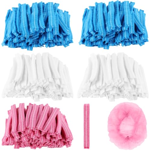 500 redes desechables para el cabello, gorras elásticas en varios colores, 50,8 cm, tela transpirable no tejida para servicio de alimentos, laboratorios y más