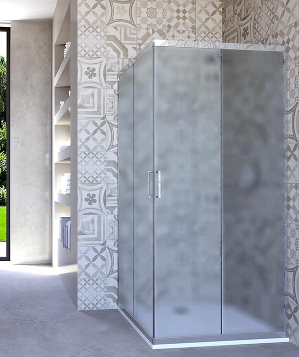 Hydra Box Doccia angolare Porta Scorrevole 85x85 cm Opaco