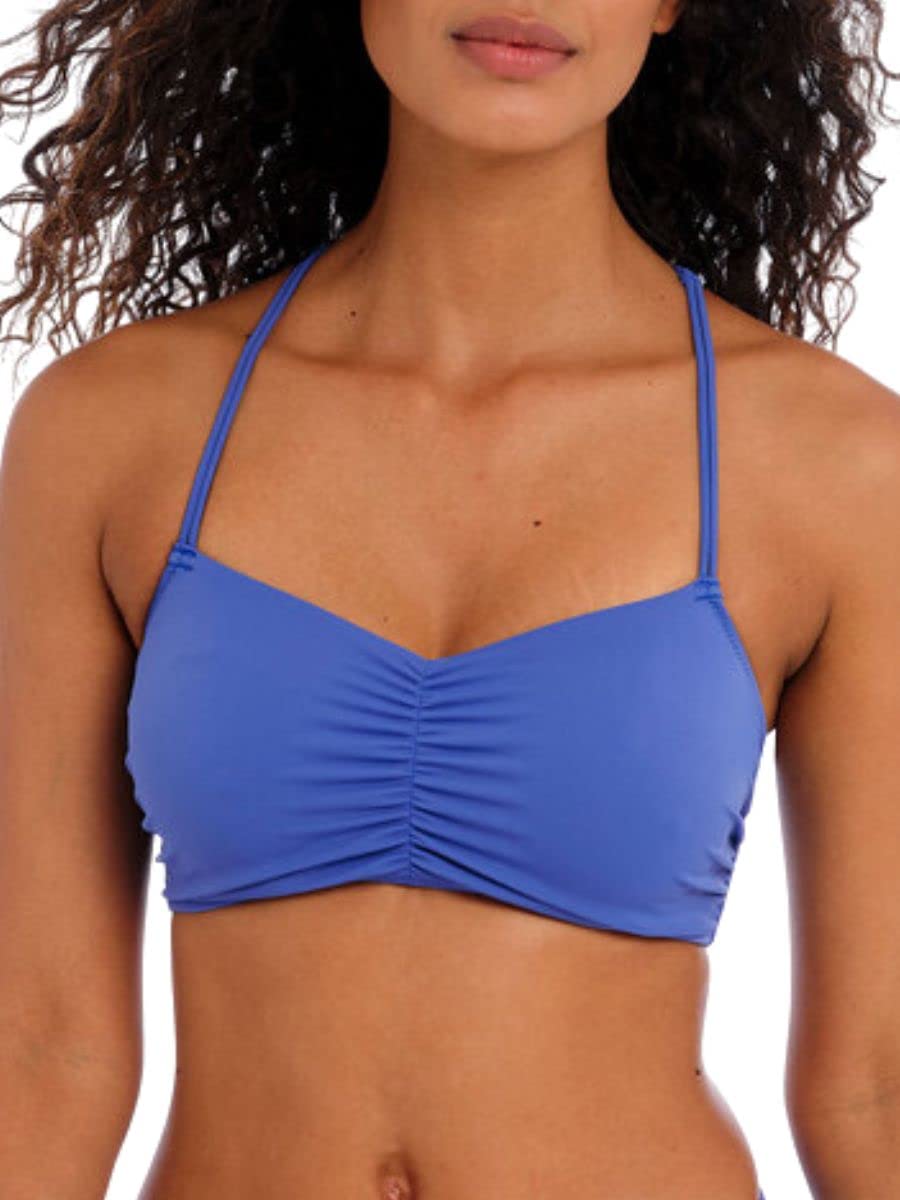 Freya Jewel Cove Bralette Bikini Top Plain Azure Blue 34DD