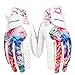 Wwhe0514rlq 1 Pair Ladies Golf Gloves Color Printed Premium Women's Left Right Hand Golfer Soft Leather Breathable Comfortable Glove,XL(Length19.5cm)
