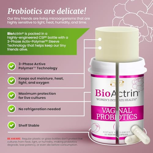 Image of SIGNIFY NATURE Bioactrin Vaginal Probiotics for Women, 56 Pills | Bacterial Vaginosis & Yeast Balance Support, BV Probiotic, pH & Vaginitis Support, Women's Intimate Health, Daily Wellness