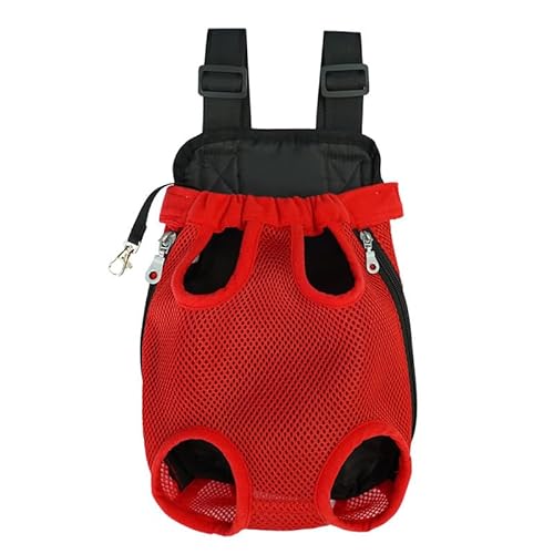 メッシュ-換気バックパックキャリア用小型犬&猫-ポータブルペット遠出バッグと調節可能なストラップ&安全ロック