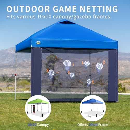 image for CROWN SHADES 10x10 Canopy Sidewalls, Mosquito Netting, Side Walls for 