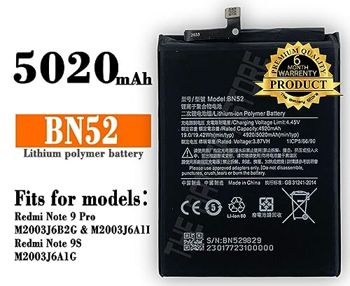 Image of Original BN52 Battery for Redmi Note 9 pro M2003J6B2G / M2003JA6A11 / M2003J6A1G Battery with 6 Month Warranty***(Y00000223)