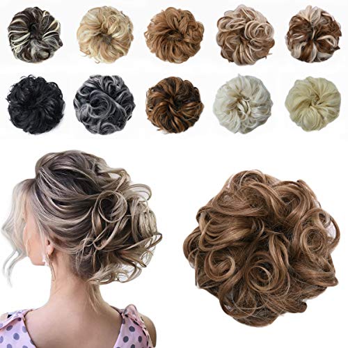 Scrunchies Hairpieces Curly Hair Extensions Donut Chignon Updo Messy Hair Bun (12T24)