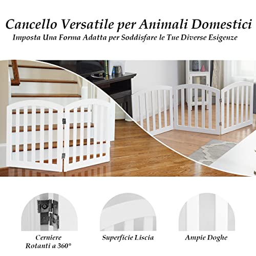 GOPLUS Cancelletto Sicurezza Legno, Pieghevole
