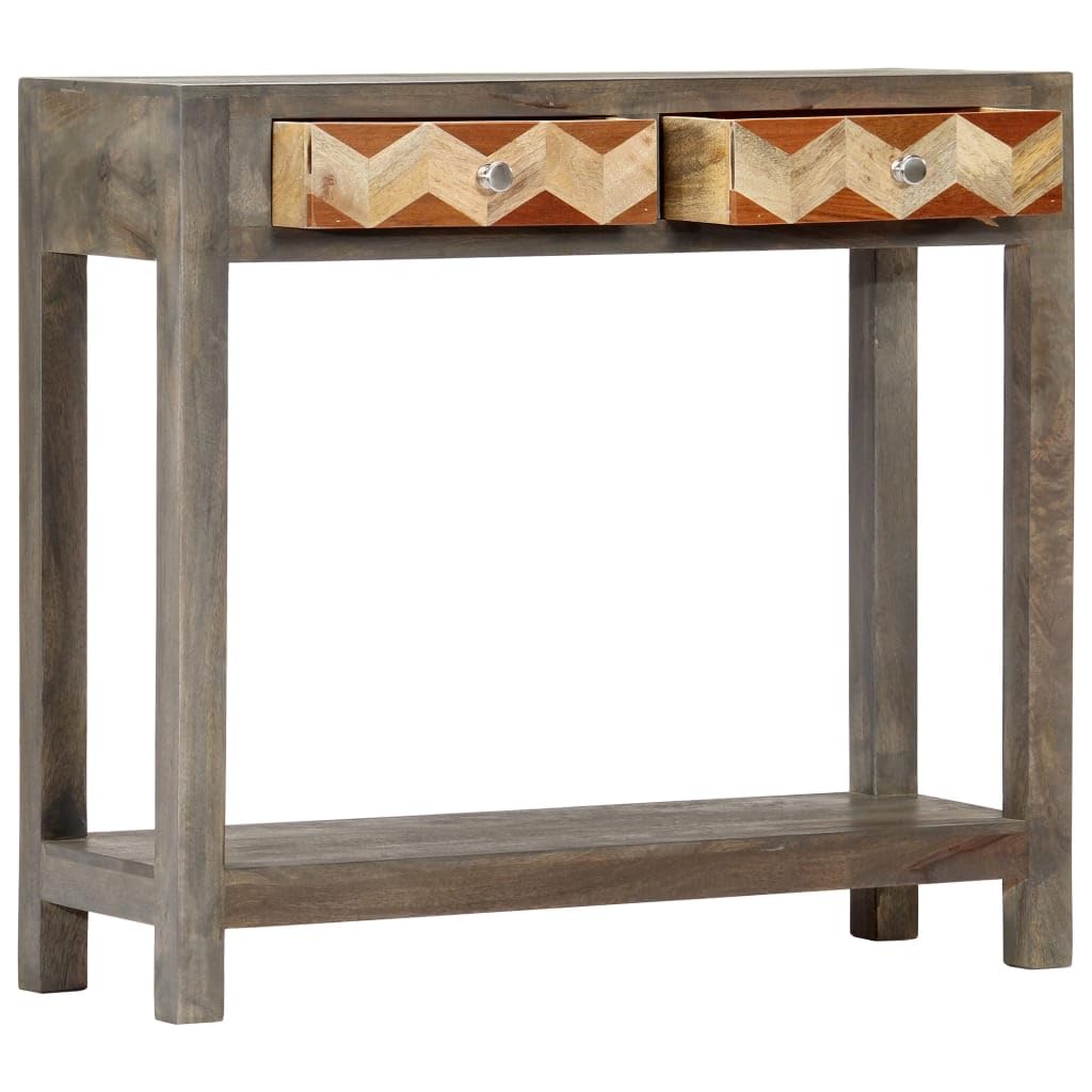 Divano e tavolino Tavolino da divanoTavolo Consolle Grigio 86x30x76 cm in Legno Massello di MangoAdatto a soggiorno, camera da letto, balcone