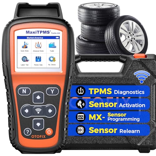OTOFIX TireGO 808 TPMS-Tool Neulernen Aktivieren Aller TPMS-Sensoren Nur MX-Sensoren Programmieren TPMS-Diagnose und Zurücksetzen kostenlose Aktualisierung mit einem klick